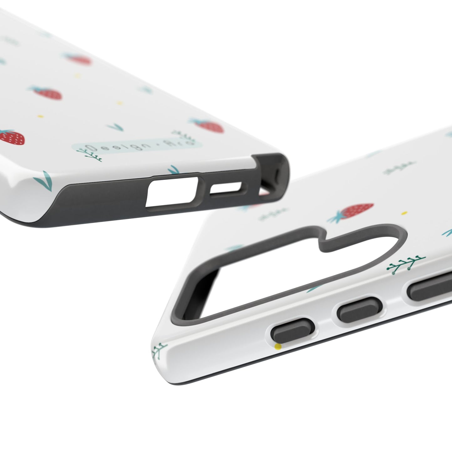 Jahodový design krytu na telefon – odolný a stylový pro milovníky přírody