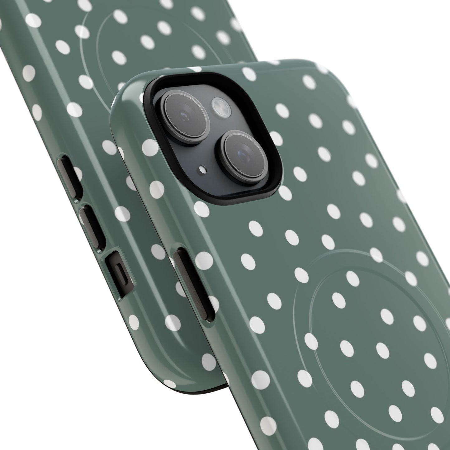 Magnetický kryt na mobil s puntíky | Odolný design, stylová ochrana, originální dárek pro ženy