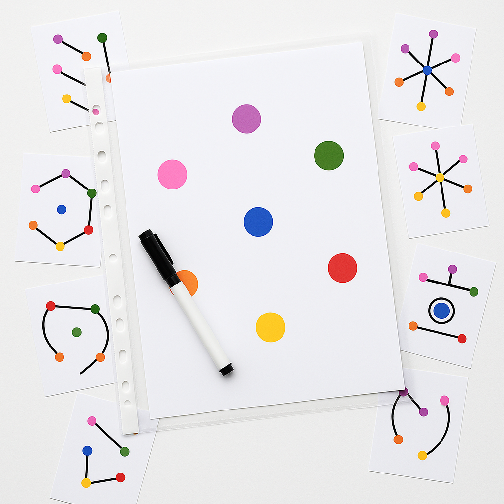 🟡 Puntíková stezka – Montessori hra pro malé hlavičky