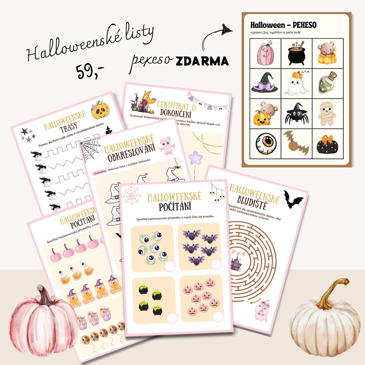 Halloweenské listy (10+ obálka, PDF ke stažení)
