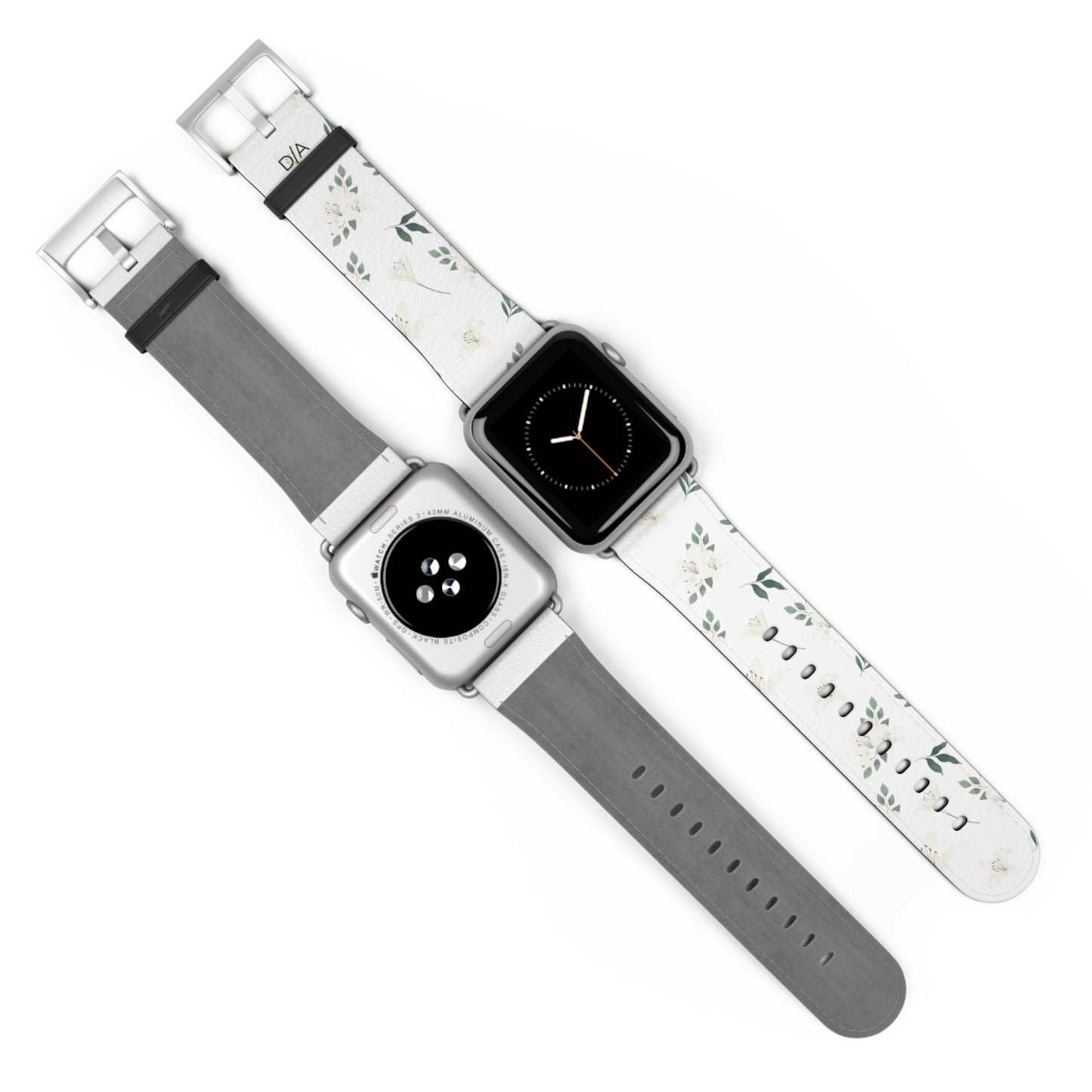 Květinový řemínek na hodinky – Elegantní design se zelení pro styl a pohodlí