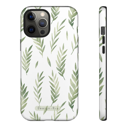 Přírodní kryt na telefon – odolné pouzdro s listovým designem