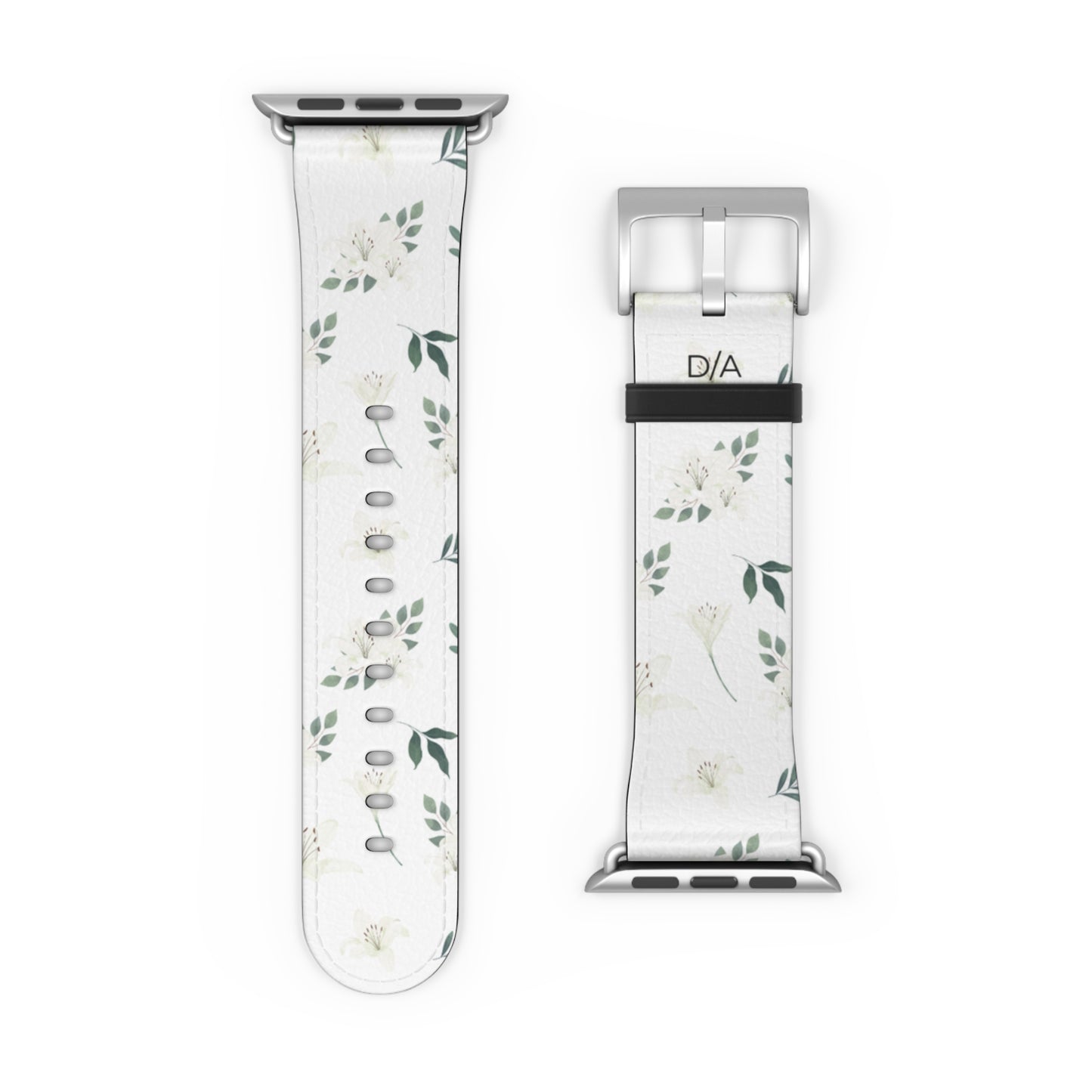 Květinový řemínek na hodinky – Elegantní design se zelení pro styl a pohodlí