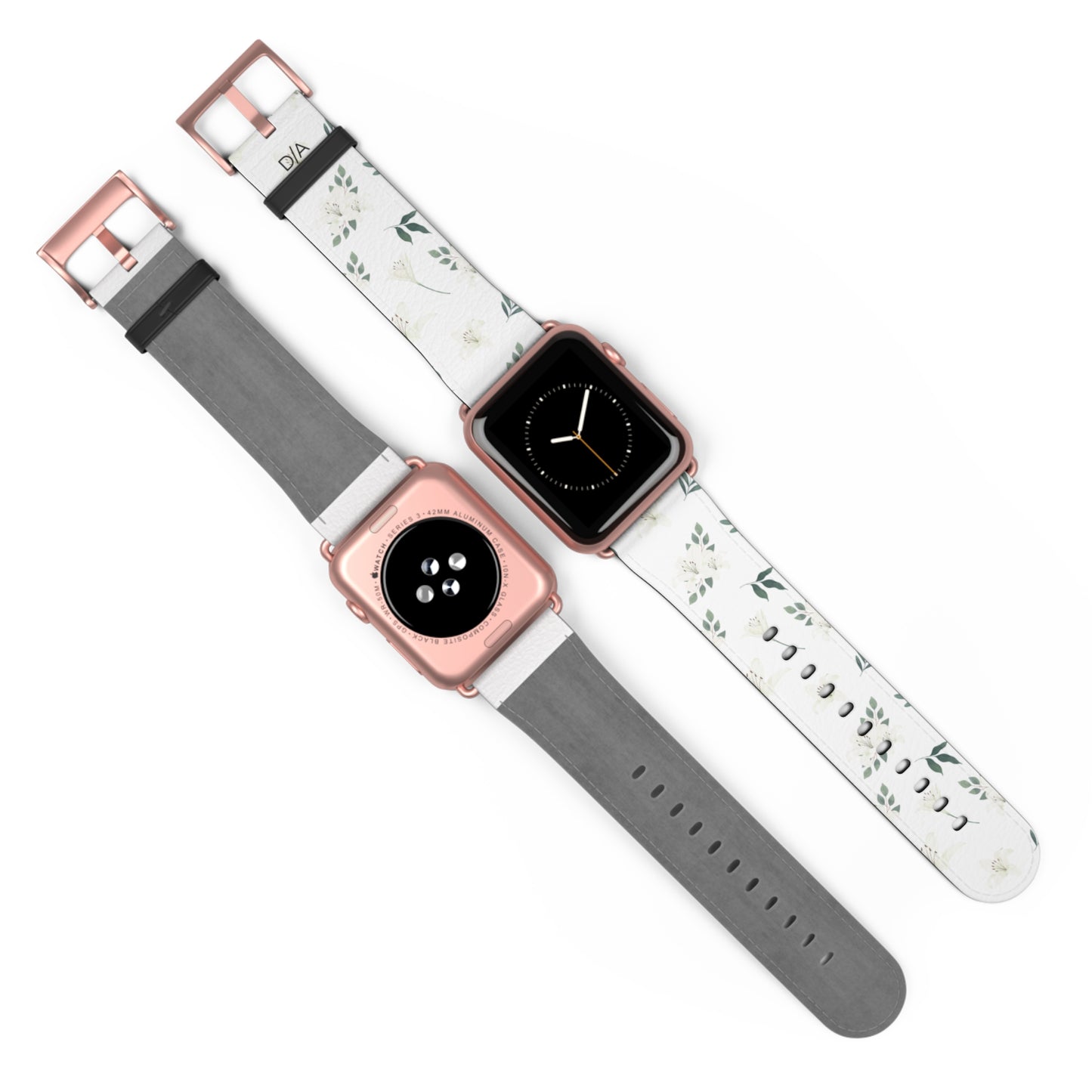 Květinový řemínek na hodinky – Elegantní design se zelení pro styl a pohodlí