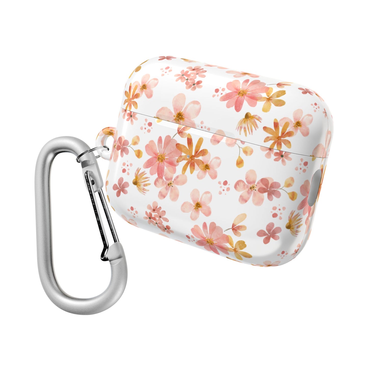 Květinový obal na AirPods – Elegantní růžový motiv