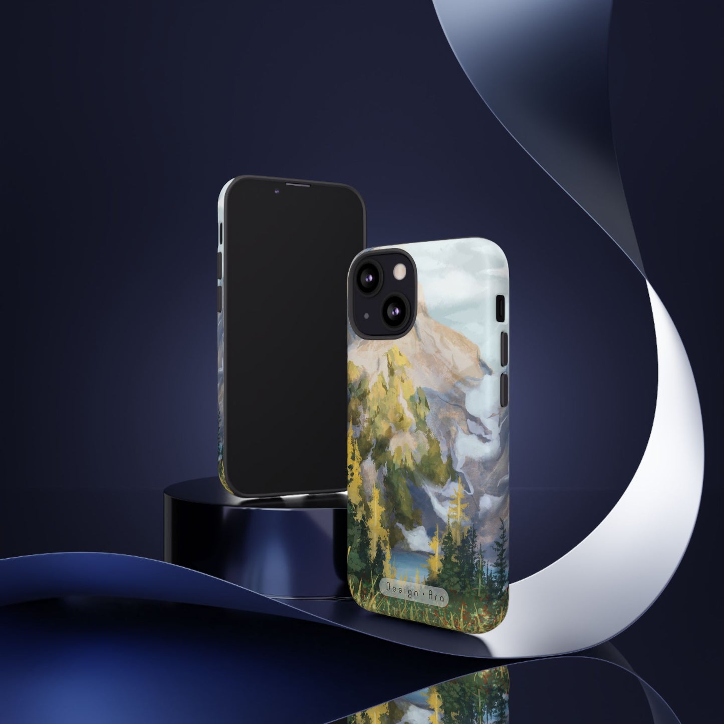 Přírodní obal na telefon – odolné pouzdro s motivem horské krajiny