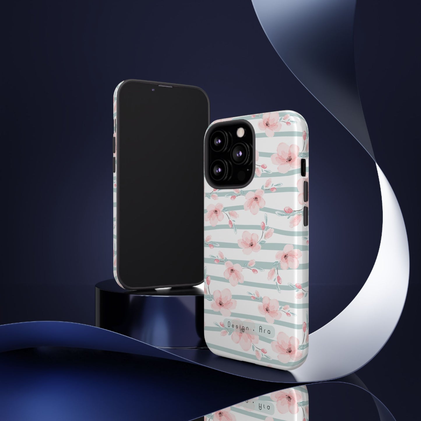 Květinový obal na telefon – odolné pouzdro s elegantními růžovými květy