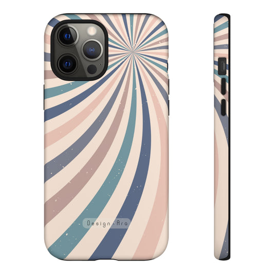 Retro Spiral obal na telefon – odolný a stylový