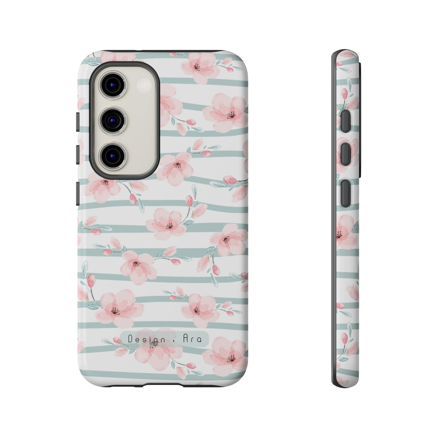 Květinový obal na telefon – odolné pouzdro s elegantními růžovými květy
