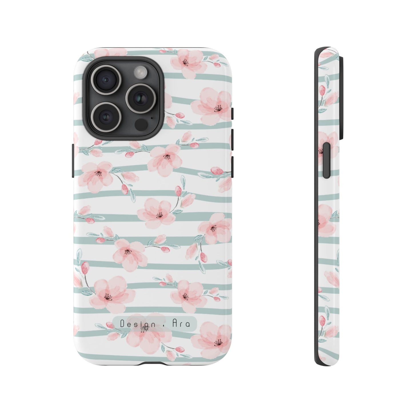 Květinový obal na telefon – odolné pouzdro s elegantními růžovými květy