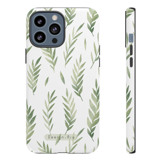 Přírodní kryt na telefon – odolné pouzdro s listovým designem