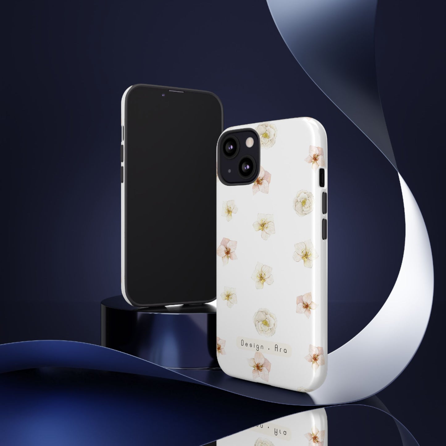 Květinový pevný kryt na telefon – elegantní ochrana s akvarelovým motivem květů