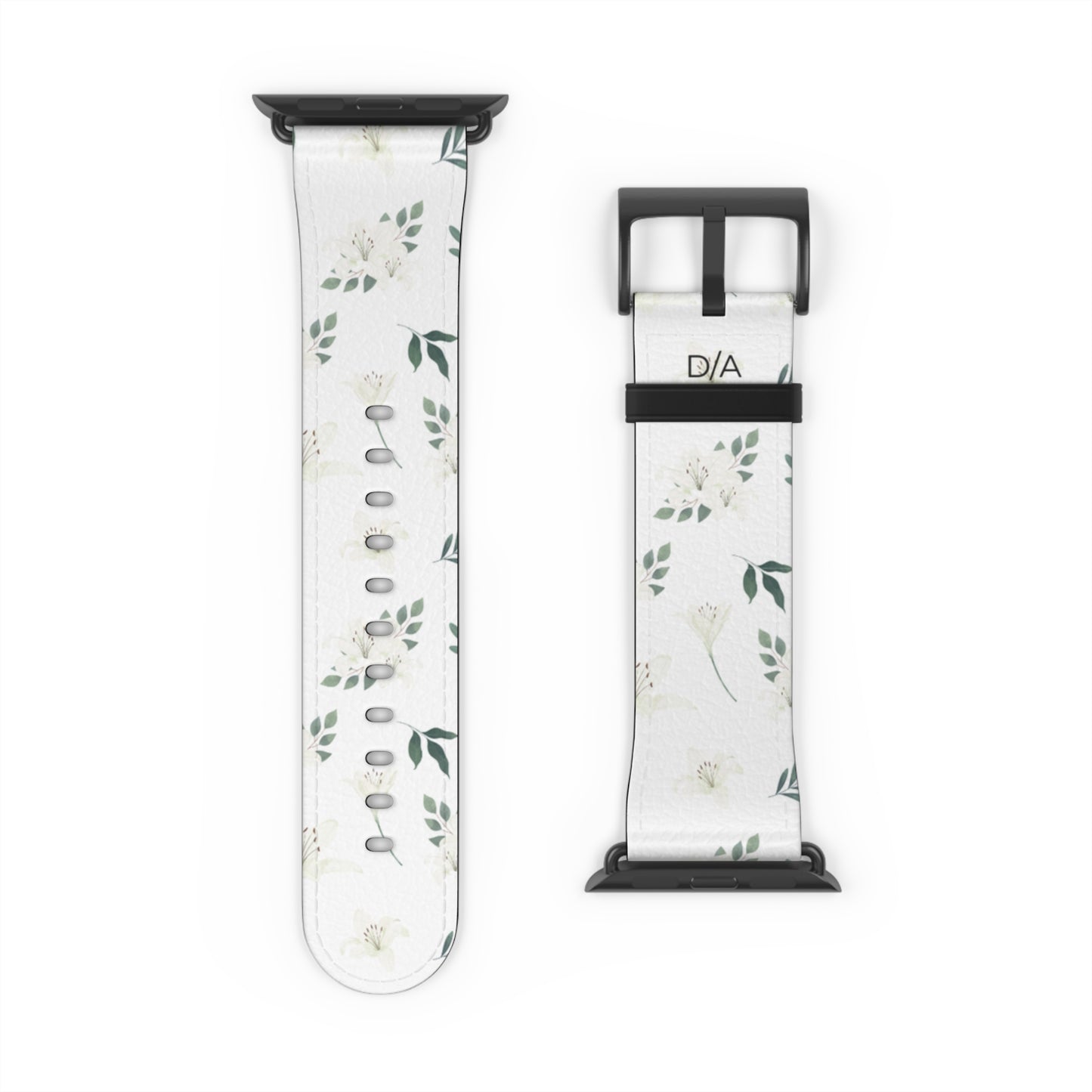 Květinový řemínek na hodinky – Elegantní design se zelení pro styl a pohodlí