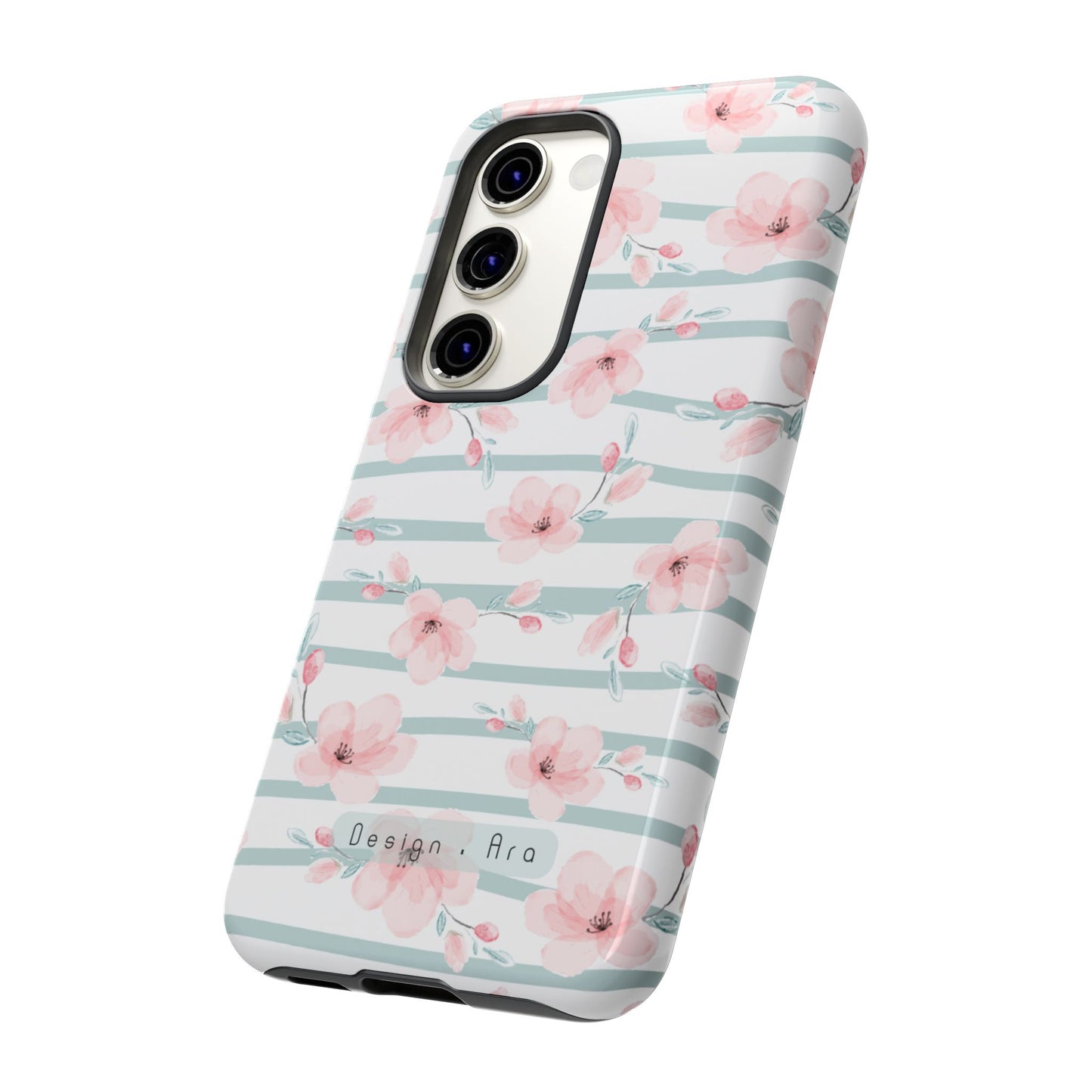Květinový obal na telefon – odolné pouzdro s elegantními růžovými květy