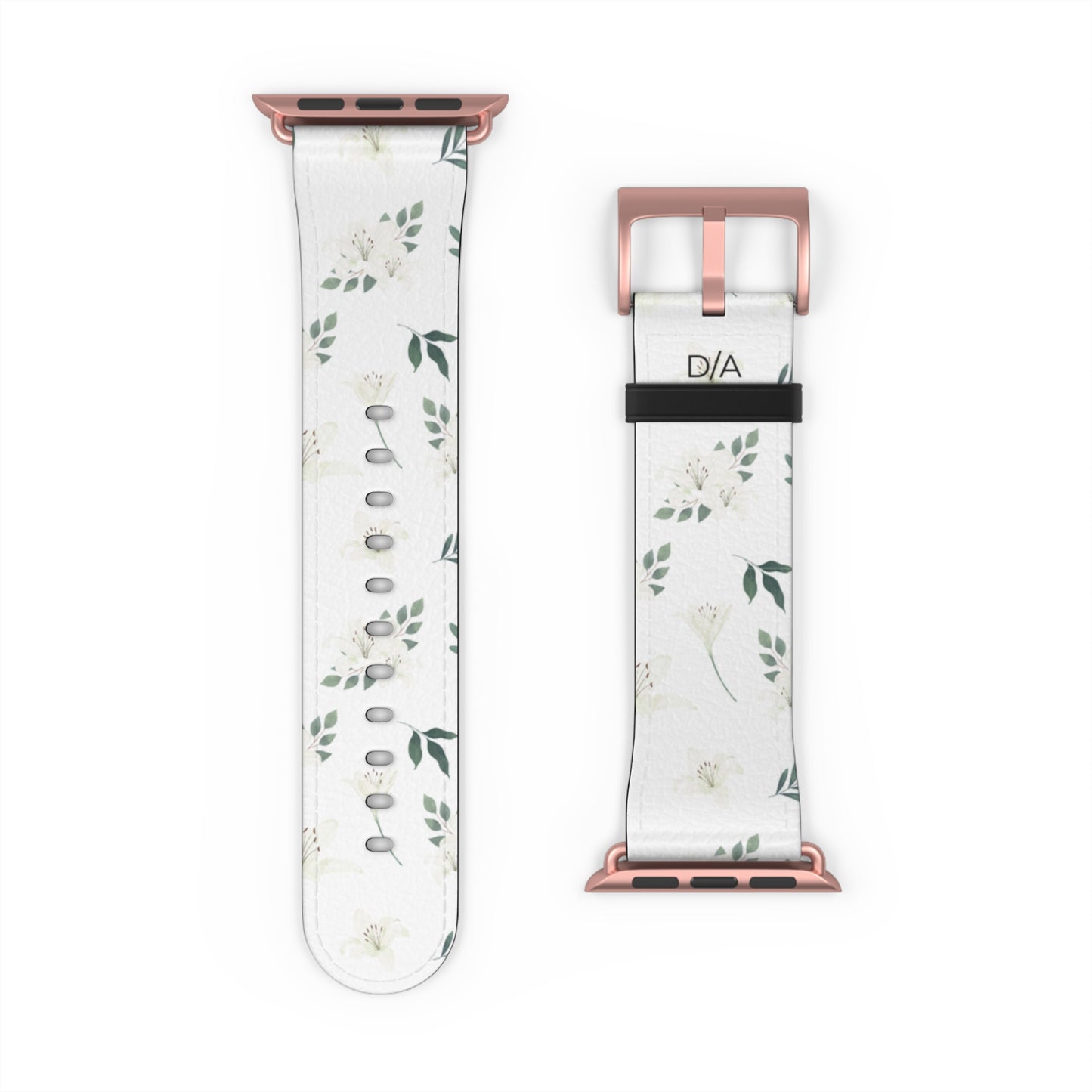 Květinový řemínek na hodinky – Elegantní design se zelení pro styl a pohodlí