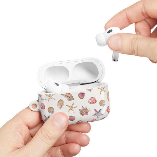 AirPods pouzdro s motivem mušlí – letní styl a odolná ochrana