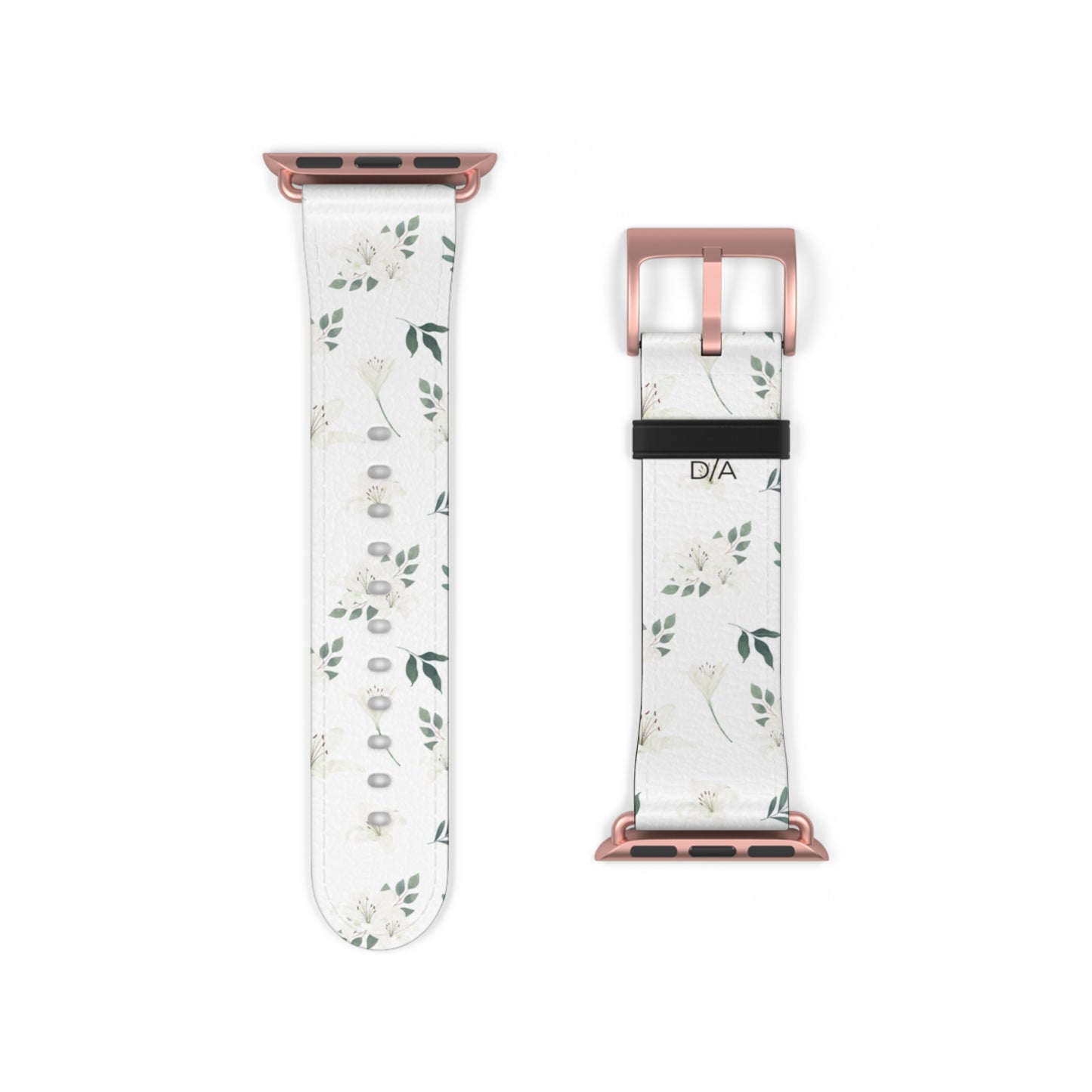 Květinový řemínek na hodinky – Elegantní design se zelení pro styl a pohodlí