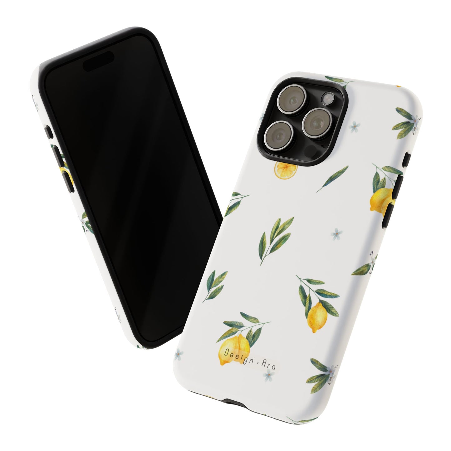 Květinový obal na telefon s citrony – odolné pouzdro pro milovníky přírody