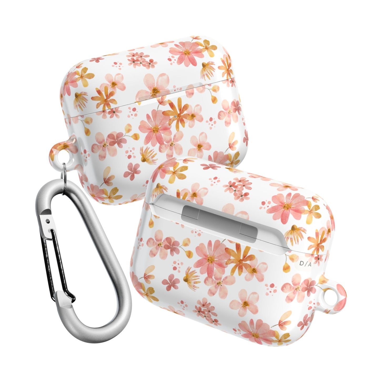 Květinový obal na AirPods – Elegantní růžový motiv