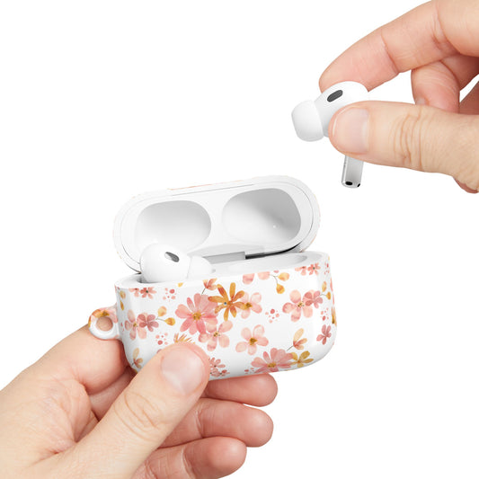 Květinový obal na AirPods – Elegantní růžový motiv