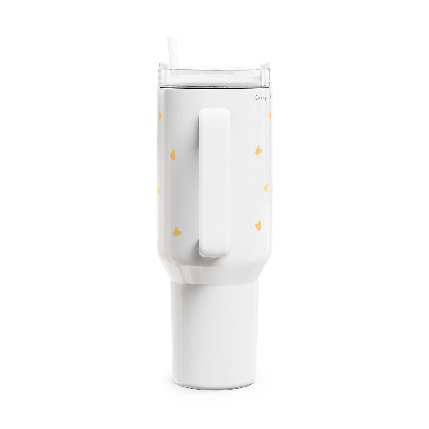 Minimalistický tumbler 1,2l – žlutá srdíčka