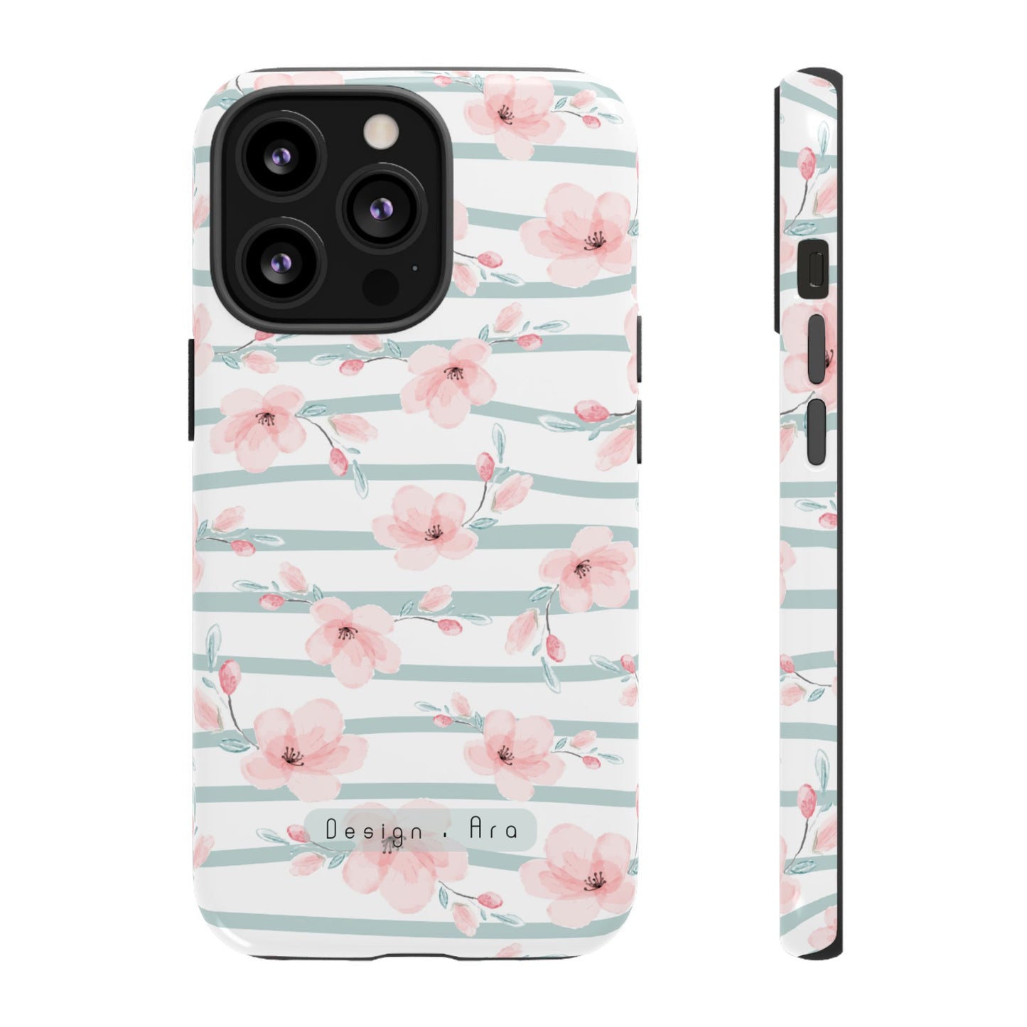 Květinový obal na telefon – odolné pouzdro s elegantními růžovými květy