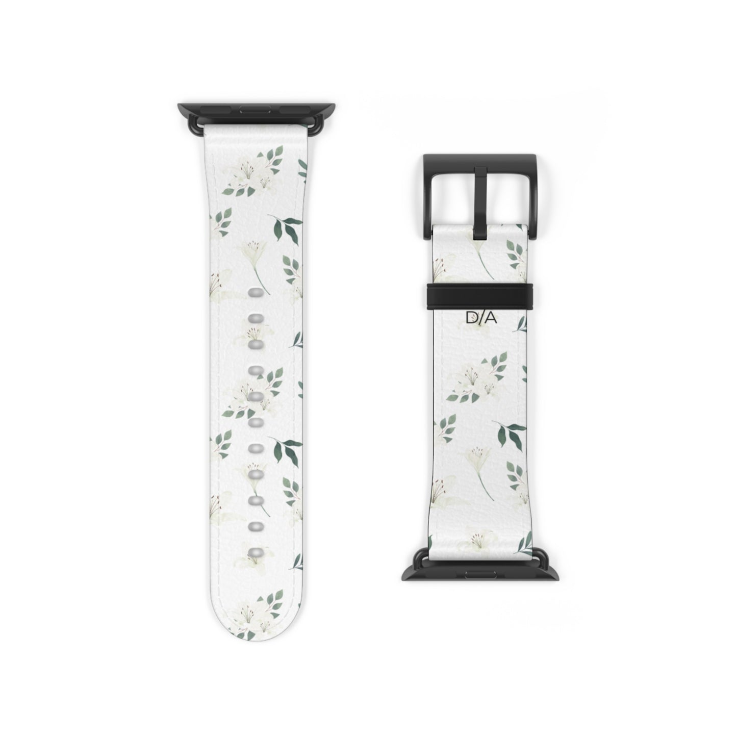 Květinový řemínek na hodinky – Elegantní design se zelení pro styl a pohodlí