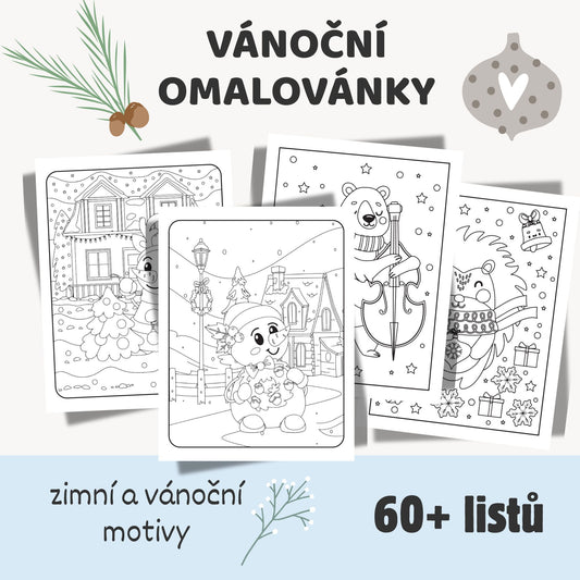 Velký zimní omalovánkový balík pro děti