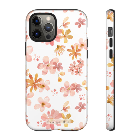 Kryt na mobil s elegantním květinovým vzorem