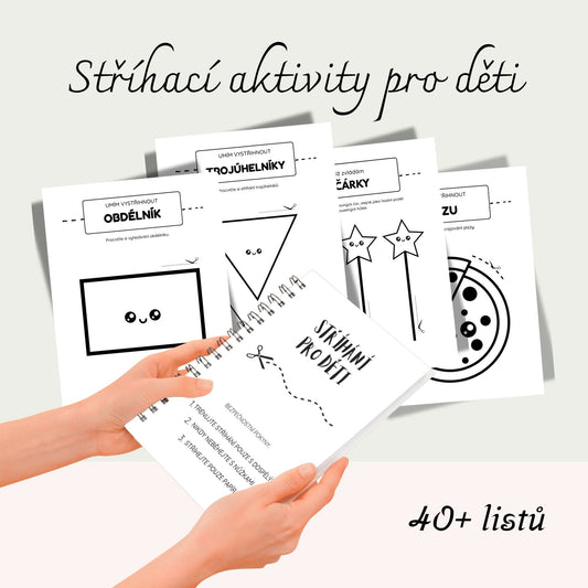 Stříhací pracovní listy pro děti – s více než 40 aktivitami. 